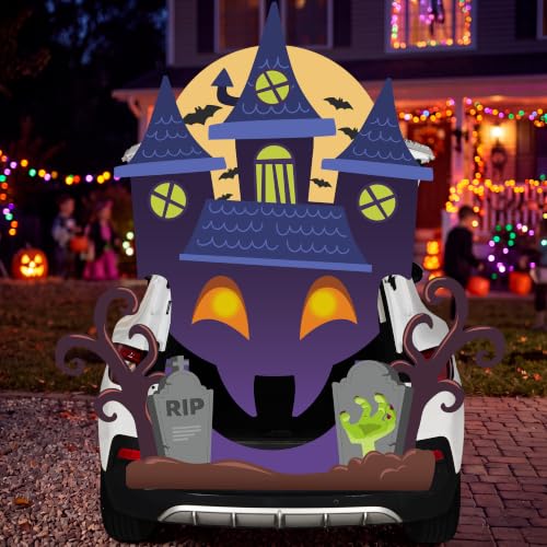  Halloween Purple Castle Trunk Or Treat Car Decorations - image 5