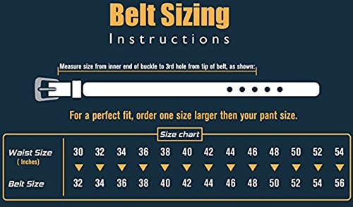 Scott Allan Collection Mens Belt - Men's Belts - Adjustable Leather Belt for Men - Size 34, 36, 38, 403