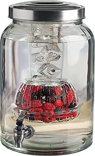Boisson Insert Circleware Sun Tea Mason Jar Distributeur de boissons avec infuseur à ...