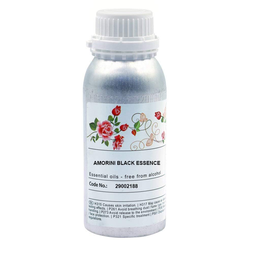 Amorini Black Essence Concentrated Perfume oil I Fresh Perfume oil I Aromatics Smells Long Lasting Fresh Fragrance 500 ml I Usama Perfumes I Al Hafiz Oud