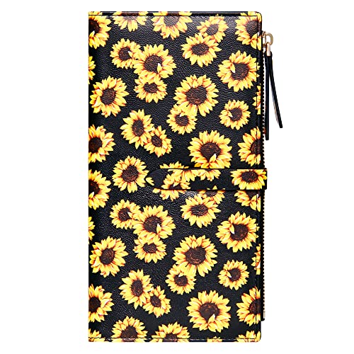 ZRTARY Wallets for Women Slim Bifold Card Holder Organizer Wallet with Zipper Coin Pocket