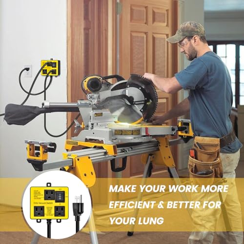 Image of Automatic Vacuum Switch, Ortis Vacuum Switch for More Power Tools, Delay Vacuum On /Off to Prevent Circuit Overload and Tripping, Keep Your Workplace Cleaner, Better for Your Lung