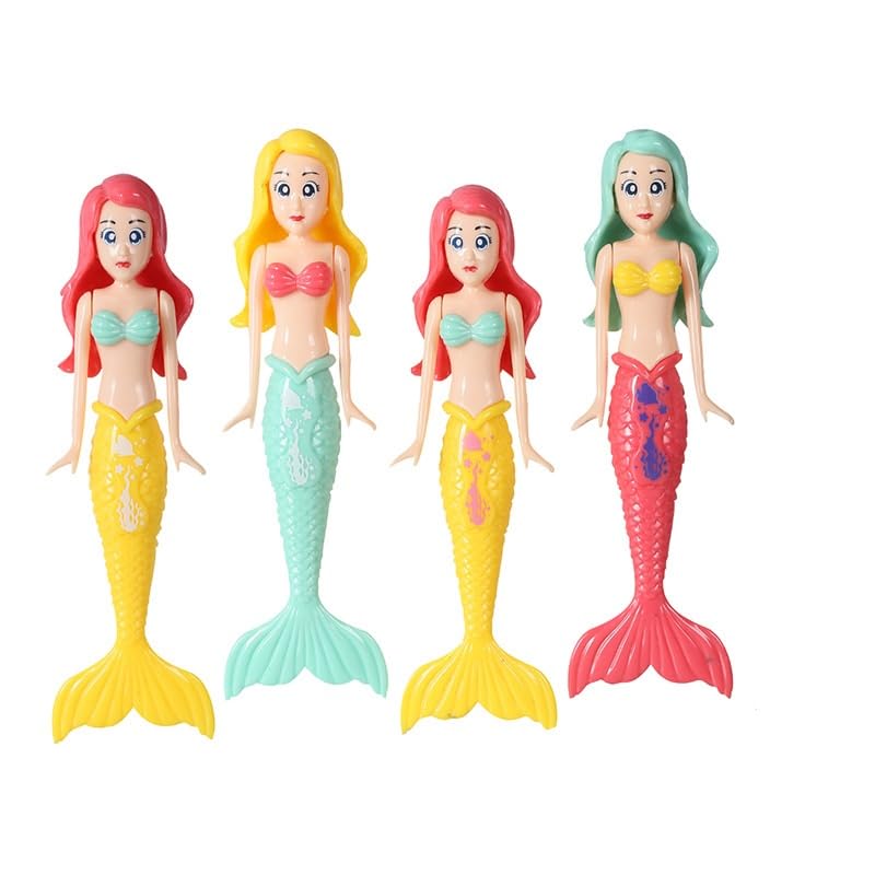 HATFRYF Pool Diving Toy Set, 4 Piece Princess Pool Toys, Water Bath Toy, Swimming Underwater Pool Training Toys, Diving Games Training Gifts for Boys Girls - 4PCS