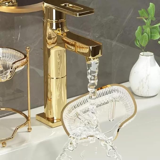 OFFERZONE Luxury Design Soap Storage Rack for Household Self Draining Soap Dish Holder Soap Box for Shower, Toilet, Bathroom, Kitchen 2