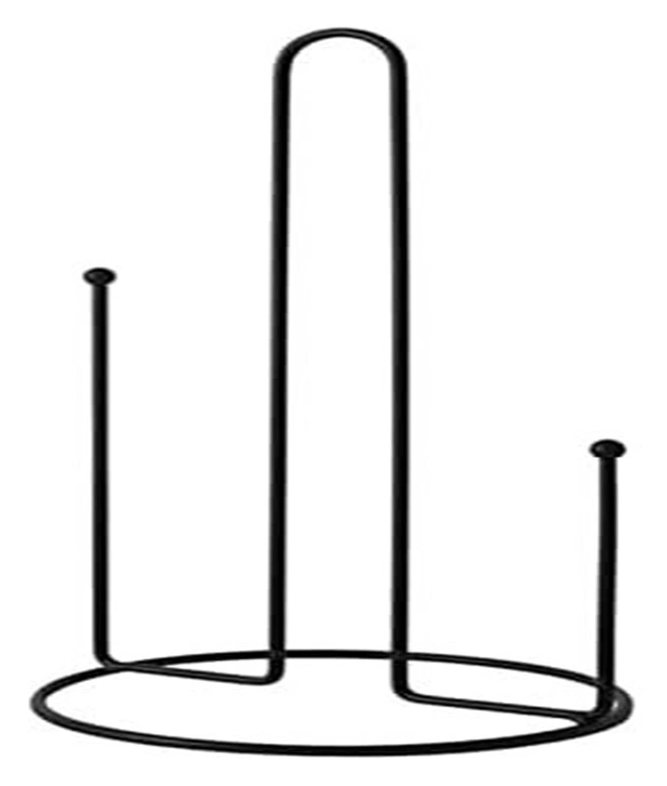 Soporte para papel de cocina de pie libre en metal negro resistente