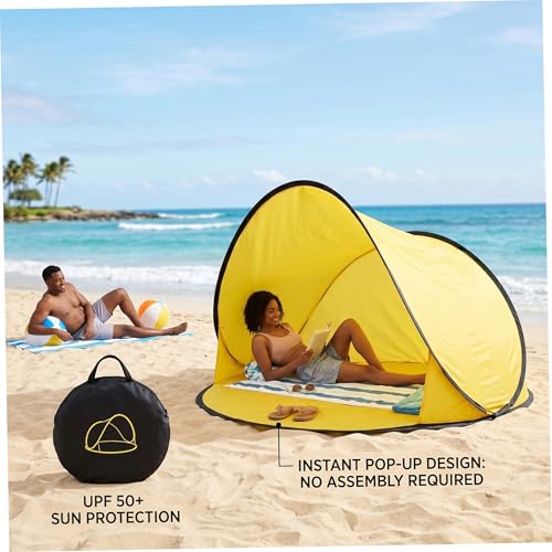 Tienda de campaña de playa portátil contra el viento y calor en espacios abiertos 4