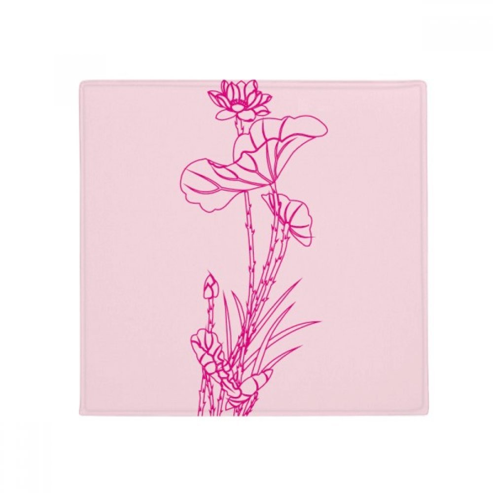 Tapis de sol fleur de lotus multicolore 80 cm antidérapant pour animaux et entrée maison