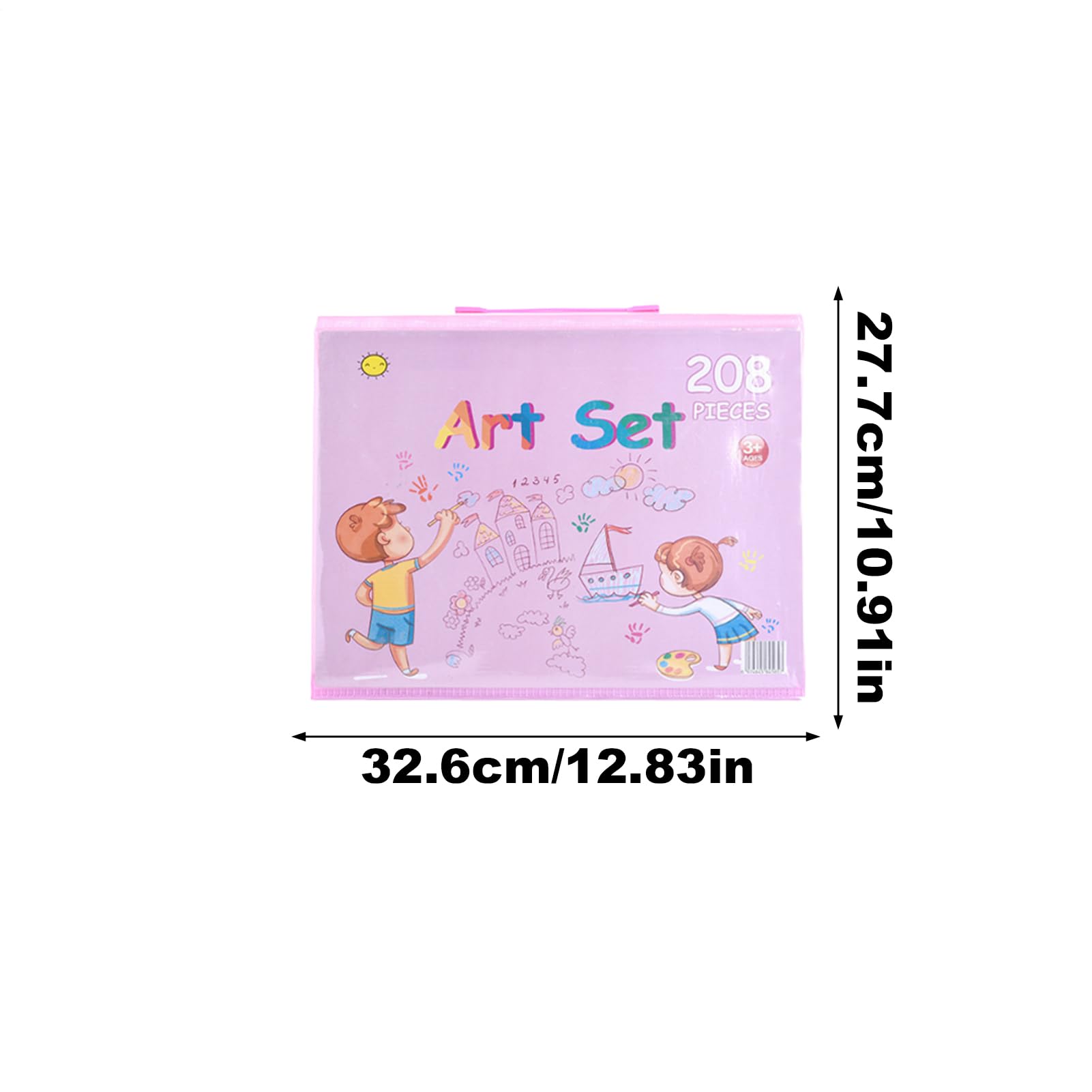 Pastelli per Bambini 208 Pezzi Kit di Pittura Portatile | Set di Disegno per l'Infanzia Per Viaggi Casa Auto Scrivania Esterno Asilo Scuola Compleanno Festa