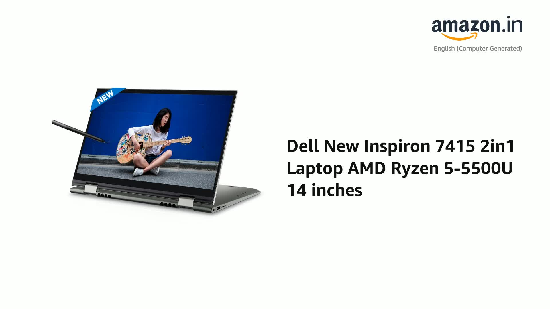 Dell New Inspiron 7415 2in1 Laptop AMD Ryzen 5-5500U 14 inches