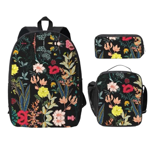Sac à dos ergonomique bohème contre le mal de dos avec boîte lunch et trousse
