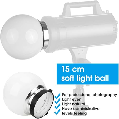 Miniatura 4 de Bola de luz suave para Bowens Mount accesorio de fotografía 5.9 in pantalla de flash general