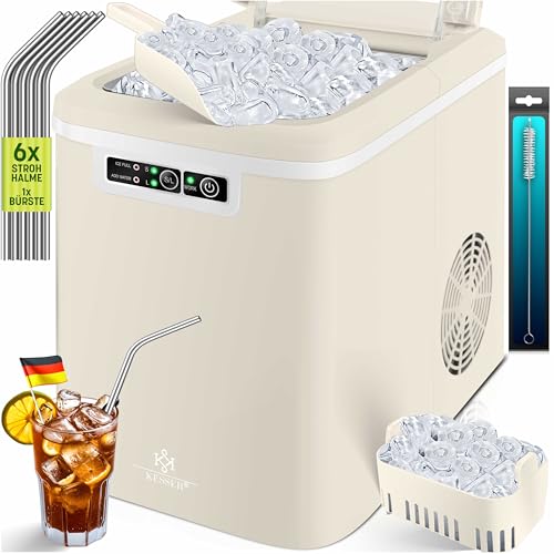 KESSER® Eiswürfelbereiter | Eiswürfelmaschine Edelstahl | Ice Maker | 12 in 24h | Zubereitung in 7 min | 2,2 Liter Wassertank | 2 Eiswürfel-Größen | LED-Display | Selbstreinigungsfunktion mit Zubehör KESSER® Eiswürfelbereiter | Eiswürfelmaschine Edelstahl | Ice Maker | 12 in 24h | Zubereitung in 7 min | 2,2 Liter Wassertank | 2 Eiswürfel-Größen | LED-Display | Selbstreinigungsfunktion mit Zubehör