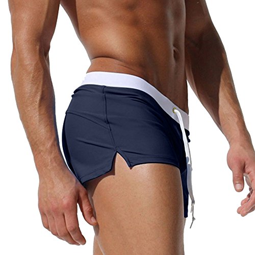 Image of TONLEN Mens Swimwear Short Swim Trunks with Zipper Pocket