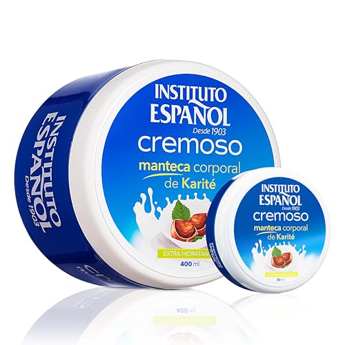 Instituto Español Crema Corporal Hidratante Vitamina ADEF, Crema Manteca de Karité Regeneradora Nutrición Intensa Para Piel Seca y Agrietada, Tratamiento Corporal Piel, set 430ml