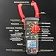 Digitales Stromzange AC DC Multimeter: True-RMS 4000 Counts Strommesszange Amperemeter mit Automatischer Bereichswahl zum Messen von AC/DC-Spannung Strom Widerstand Kapazität Durchgang NCV-Erkennung