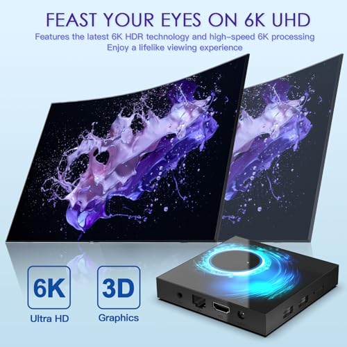 EASYTONE Android TV Box 10.0,Android Box TV 4GB Ram 32GB ROM AllWinner H616 Quad-Core Support Dual WiFi 2.4/5.0GHz Bluetooth 5.0 4K 6K TV Box H.265 3D Smart TV Box Android 7 EASYTONE Android TV Box 10.0,Android Box TV 4GB Ram 32GB ROM AllWinner H616 Quad-Core Support Dual WiFi 2.4/5.0GHz Bluetooth 5.0 4K 6K TV Box H.265 3D Smart TV Box Android - Image 5