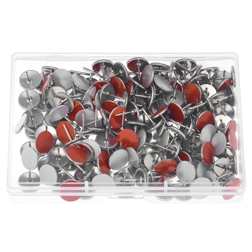 QWORK 200 Pack Reflective Trail Markers Tacks Night Visibility Tracking Pins for Hunting Hiking & Camping Fluorescent Orange & White Reflective Tacks for Tree Stands Paths & Navigation