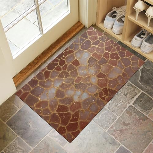 Tapis style mosaïque de luxe 60x90 cm chic et antidérapant