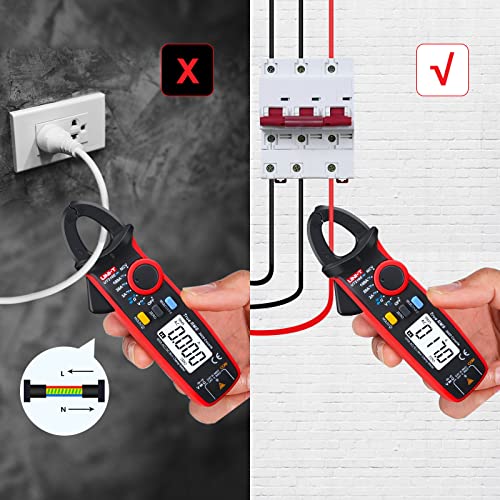 Image of UNI-T UT210e Pro Digital Clamp Meter with Alligator Electric Clips Test Leads, AC /DC Amp Meter Clamp Multimeter Tester Voltmeter HVAC Tool