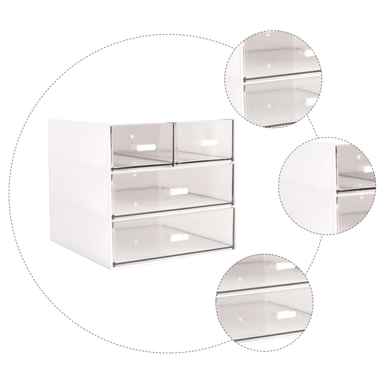 Multi Schicht Schubladenbox für Kleinigkeiten Transparentes Aufbewahrungsbehälter für Desktop Organizer für Schmuck und Bürobedarf