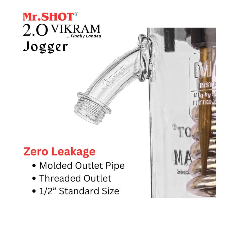 Mr.SHOT® 2.O VIKRAM - Jogger | Non-Flammable Transparent Polycarbonate | India's 1st 2-in-1 Instant Water Heater for Drinking & Bathing | Dual Thermostat | Built with 16 A on off Switch | DARK PINK