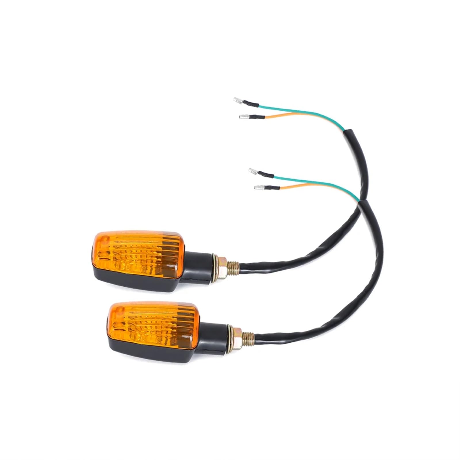 2PC 6V Per Scooter Ciclomotore Bici Moto Indicatori Di Direzione Indicatore Moto Perline Lampada Universale Lente Ambrata