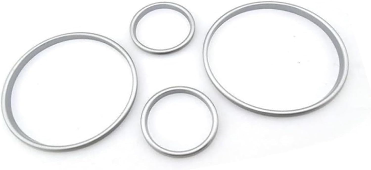 For BMW E38 E39 Dashboard Gauge Cluster Bezel Ring - Interior Car Accessories Decorative Speed Meter Dial(Chrome)
