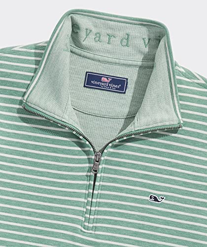 Vineyard Vines Men's Saltwater Quarter-Zip Pullover Sweater, Stripe Starboard, Medium #TOP2