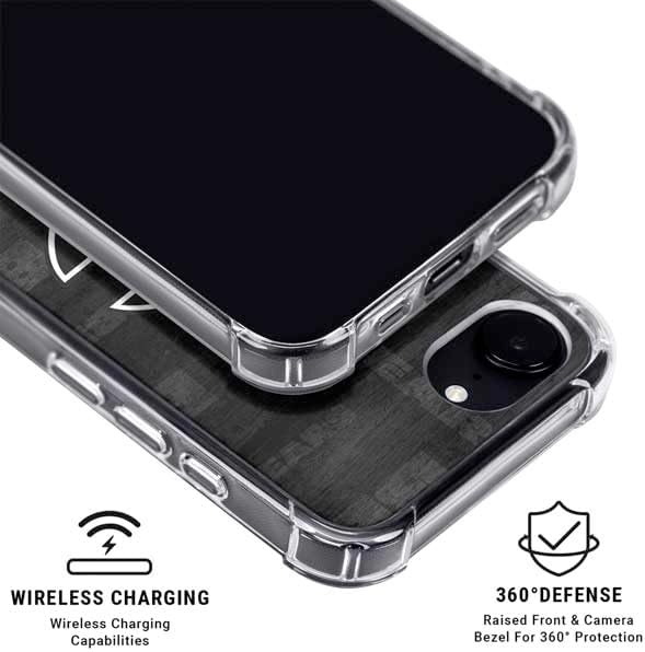 Skinit Clear Phone Case Compatible with iPhone 16e - Officially Licensed NFL Chicago Bears Black & White Design