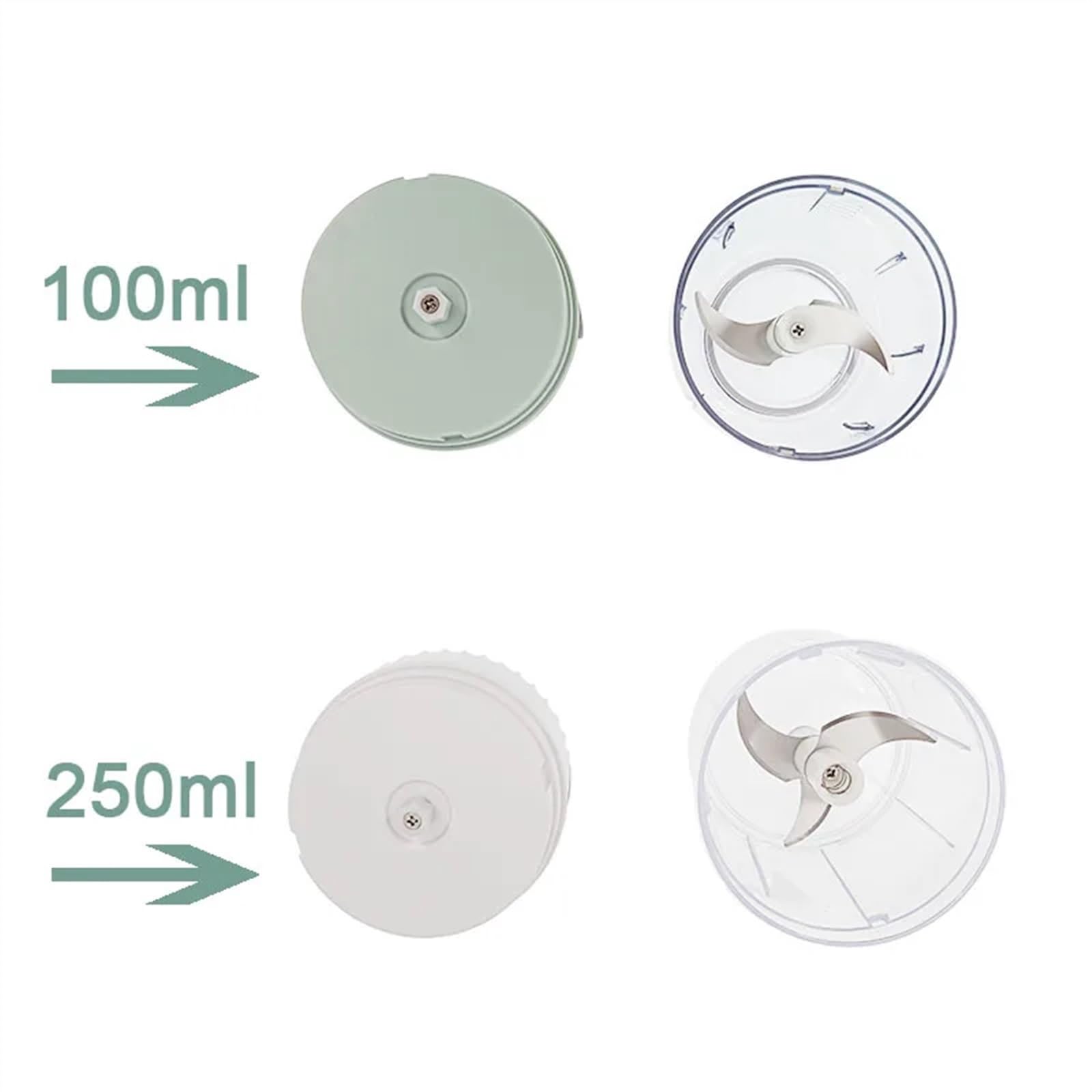 grattugia Mela Elettrico Chopper Alimentare 100/250ml Mini USB Senza Fili Elettrico Aglio Schiacciatore USB Aglio Schiacciatore Cucina Frutta Verdura Gadget Strumento (Color : A-Green-250ML)
