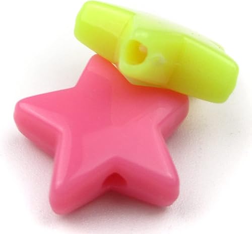 Miniatura 3 de 500 cuentas espaciadoras de estrellas acrílicas de colores mixtos de bebé de 0.512 in0.5 pulgadas para hacer joyas y manualidades