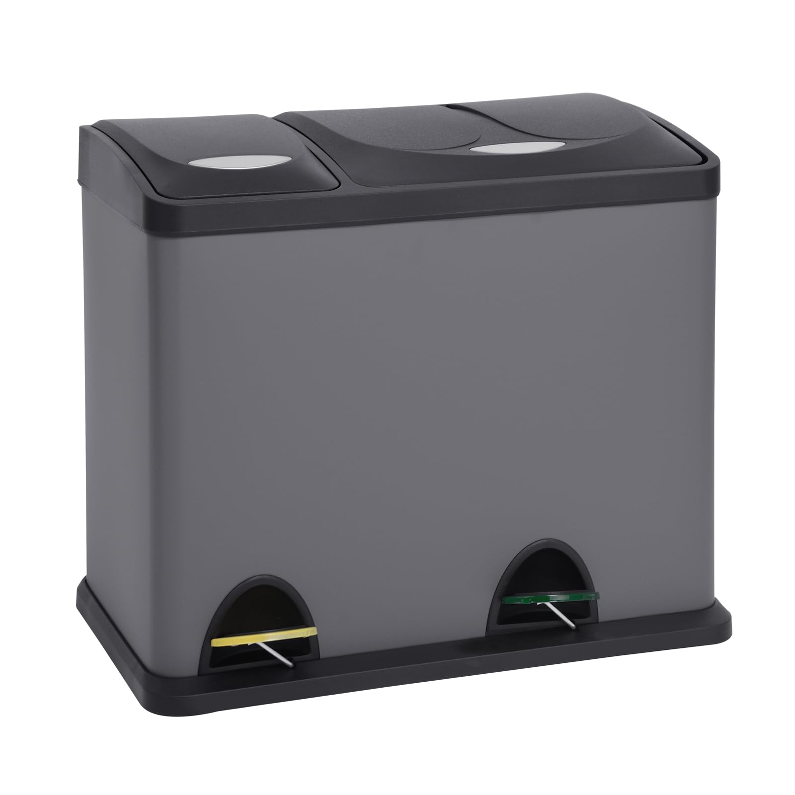 SVITA TC2Combo26 Küchen-Eimer, 26 Liter, Grau, 2-Fach
