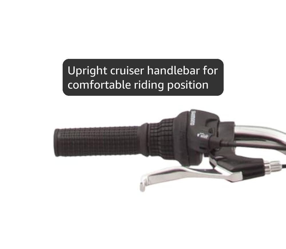 Schwinn Sanctuary 7 Cruiser Bike, 26 Inch Bike for Women and Men, 7-Speed Beach Cruiser Bicycle, Linear Pull Brakes, Comfortable Padded Seat, Upright Riding Position, Adult Bicycle