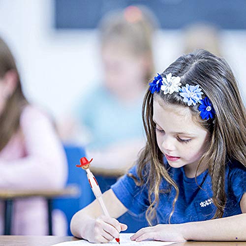 Sunangel Novelty Cowboy Hat Smiley Ballpoint Pens Cute Cartoon Pens Black Ink Pens Writing Ballpoint Pens For Kids Adults School Office Stationary Supplies(14Pcs) #TOP6