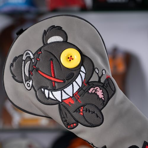 Big Crazy Golf Club Head Cover, Golf Head Covers, Funny Driver Headcover, Unqiue Hybrid Headcover, Fairway Wood Head Covers, Golf Blade Mallet Putter Cover, Gift Broken Bear - Thumbnail 7