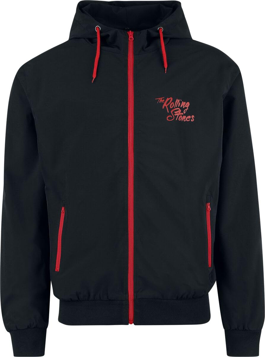 The Rolling Stones Vintage Tongue Männer Windbreaker schwarz Band-Merch, Bands