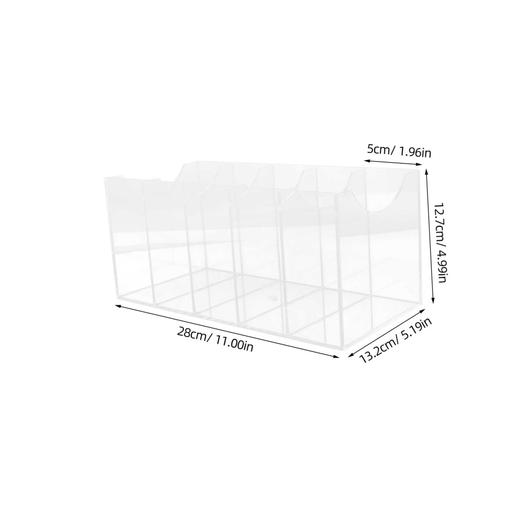 Cabilock Modern Belt Storage Organizer 5 Compartment Acrylic Rack for Ties Belts Accessories