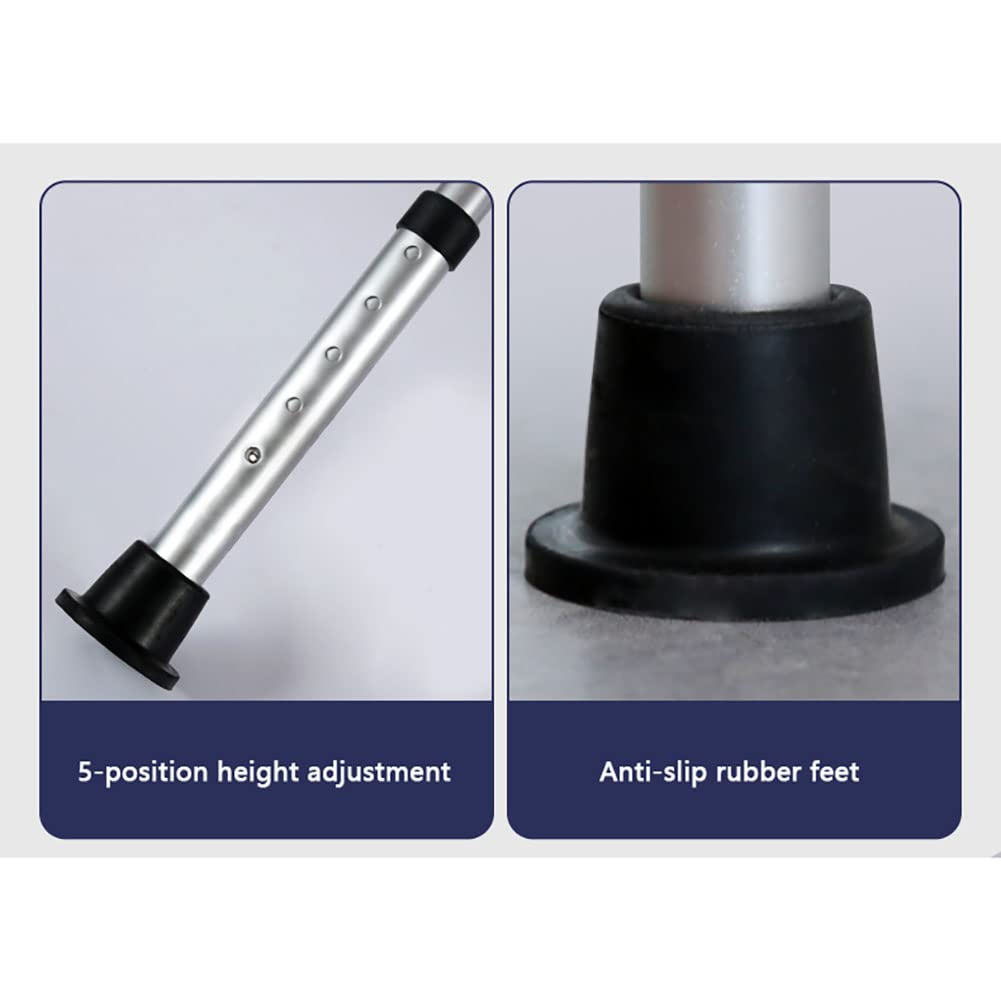 Barra De Agarre Plegable Barra De Apoyo para WC 60cm Reposabrazos con Barra De Apoyo Altura Ajustable Pasamanos De Aluminio Montado En La Pared para Ancianos Discapacitados Embarazadas
