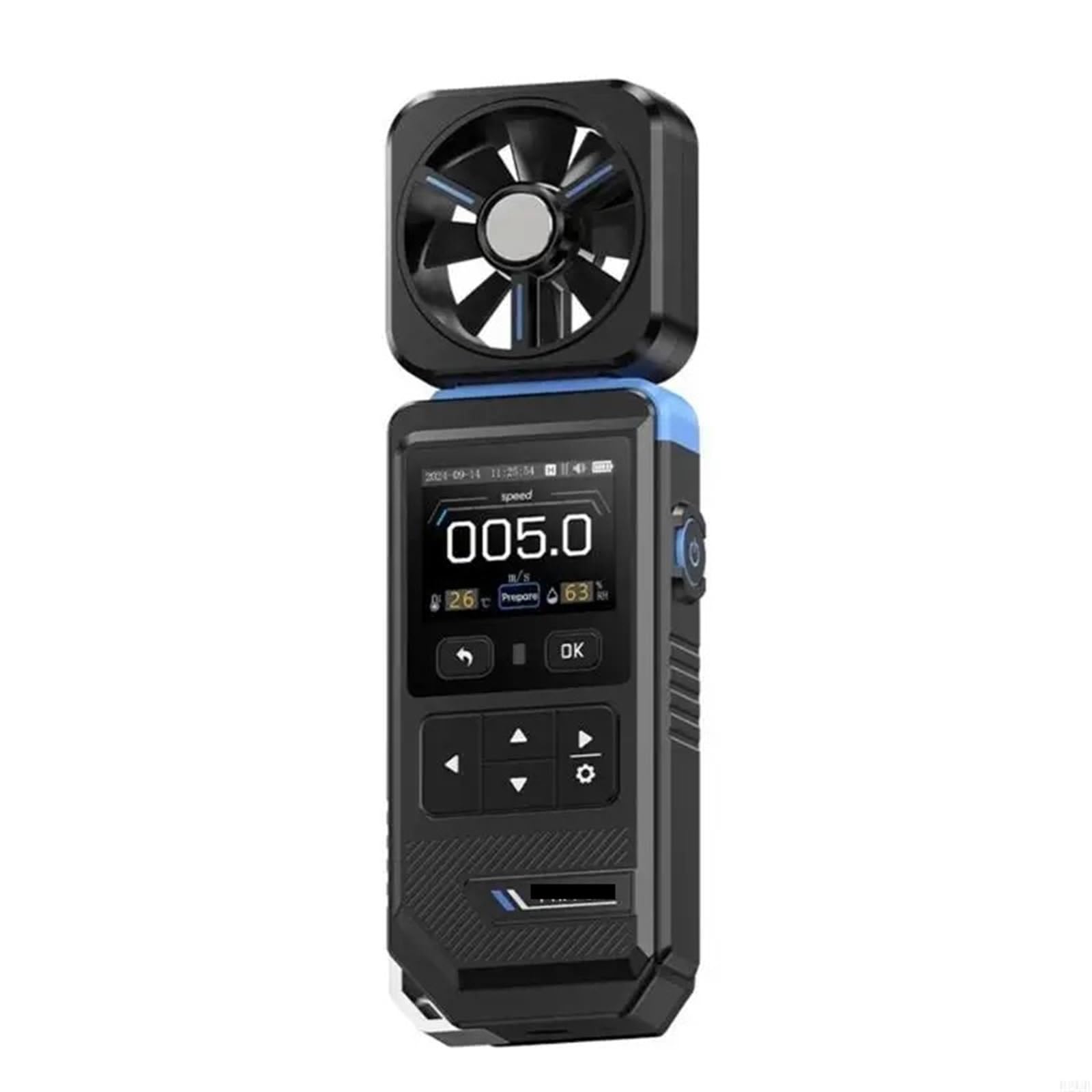 Wiatromierz, Kieszonkowy miernik prędkości wiatru, cyfrowy anemometr, miernik wiatru LCD, pomiar temperatury wiatru, temperatury odczuwalnej, wilgotności
