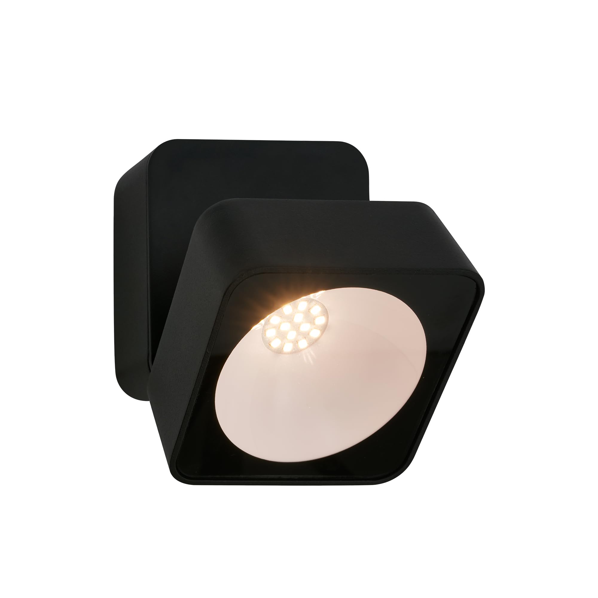 TELEFUNKEN - LED Wandleuchte Aussen mit Spritzwasserschutz, warmweiße Lichtfarbe, 7 Watt, 800 Lumen, Aussenlampe, Wandlampe, LED Strahler, Außenbeleuchtung, Außenleuchte, 8x9x9 cm, Schwarz