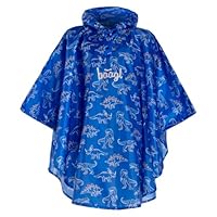 Baagl Rain Poncho for Children - Waterproof Rain Cape with Hood & Reflective Elements - Raincoat for Boys - Also Ideal for Bicycle & Outdoor Use, dino, 110