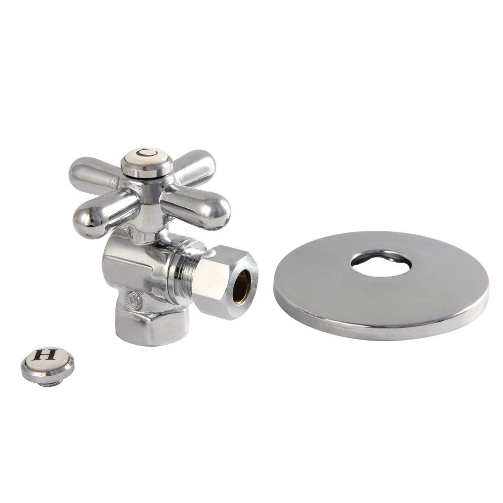 Robinet d'arrêt Kingston Brass CC33101XK en laiton chrome poli