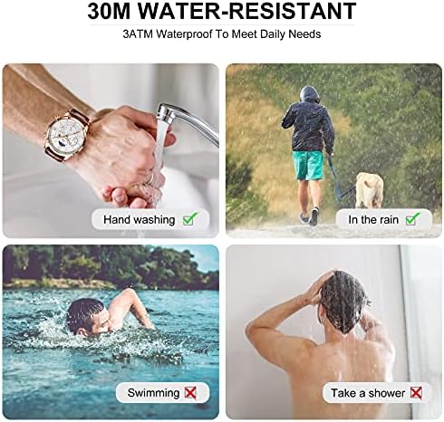 LIGE Mens Watches Fashion Chronograph Sports Waterproof Stainless Steel Analogue Quartz Leather Classic Mens Wrist Watch