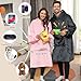 Yuson Girl Neutraler Kapuzenpulli mit Taschen Haustiermuster Winter Warm Übergröße Decke Sweatshirt Pullover mit Kapuze Langarm Kapuzenpulli Super Weich Bequem Riesen Kapuzenpulli(Grau)