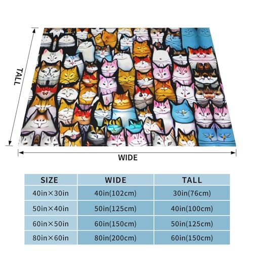 Couverture polaire anti-frisson douce et chaude à motifs chats