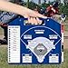 Erweicet Magnetic Baseball Lineup Board for Dugout, Blue Baseball Clipboard for Coaches