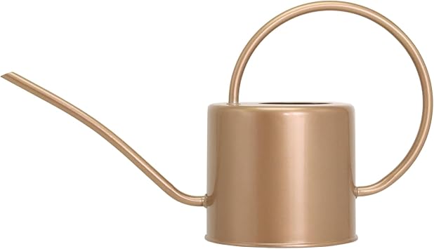 Indoor Watering Can for Houseplants- Long Spout Metal Watering Can for Indoor Plants,Succulents or Outdoor Garden Flower, 1.7L / 40 oz Gold