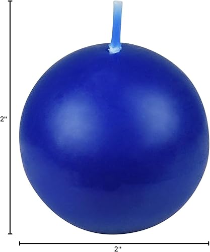 Miniatura 8 de Zest Candle Velas de bola de 12 piezas, 2 pulgadas, color azul