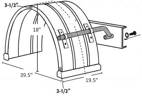 Miniatura 3 de 2 + 2, Buyers Products (2) guardabarros de polímero 8590196-x2 y (2) soportes de montaje 8591000-x2. Se adapta a camiones con ruedas traseras dobles