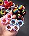 Jewseen 20Pcs Silicone Tunnels Random Colors Silicone Gauges Double Flared Ear Tunnels Flexible Ear Gauges 6g-1''